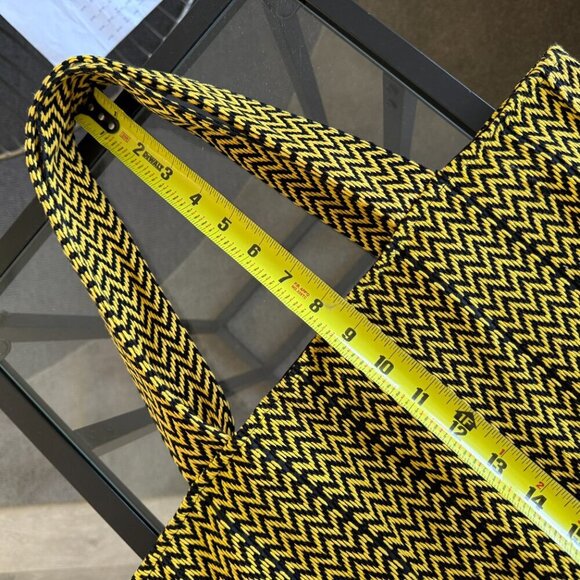 Lanvin X future Curb Cotton Tote Bag, Yellow and Black - Picture 15 of 15
